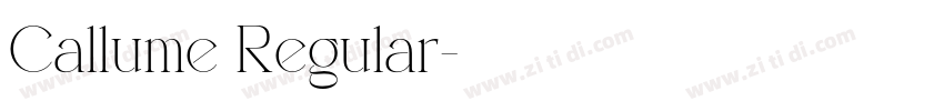Callume Regular字体转换